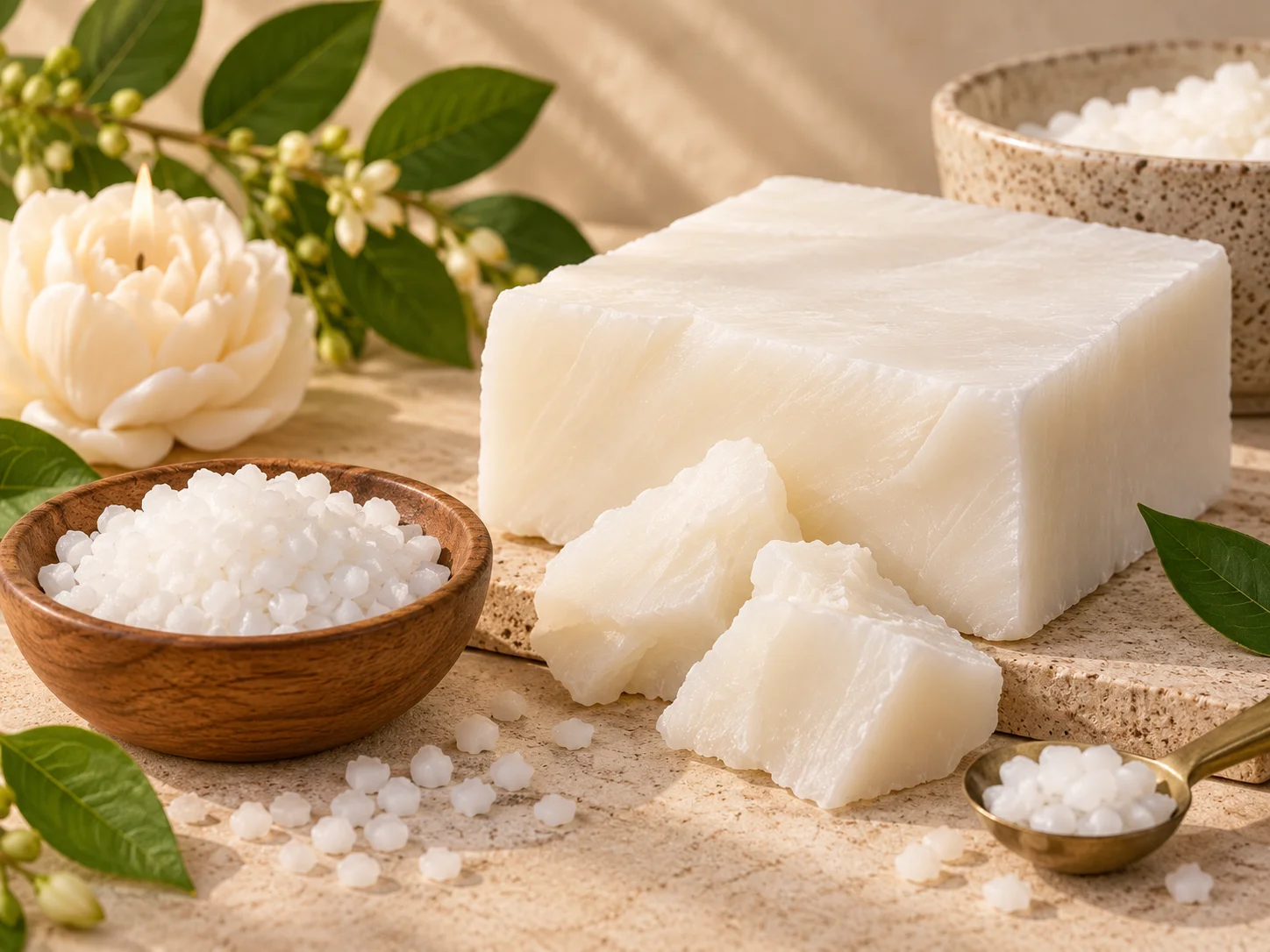 Microcrystalline wax for professional candle making